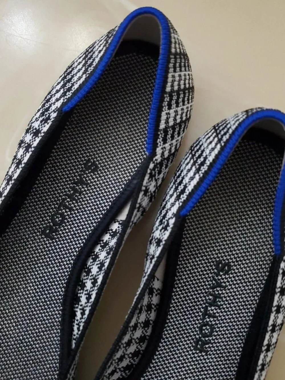 Rothy's The Point in Picnic Slip On Women's Ballet Comfort Gingham Flats Size 12